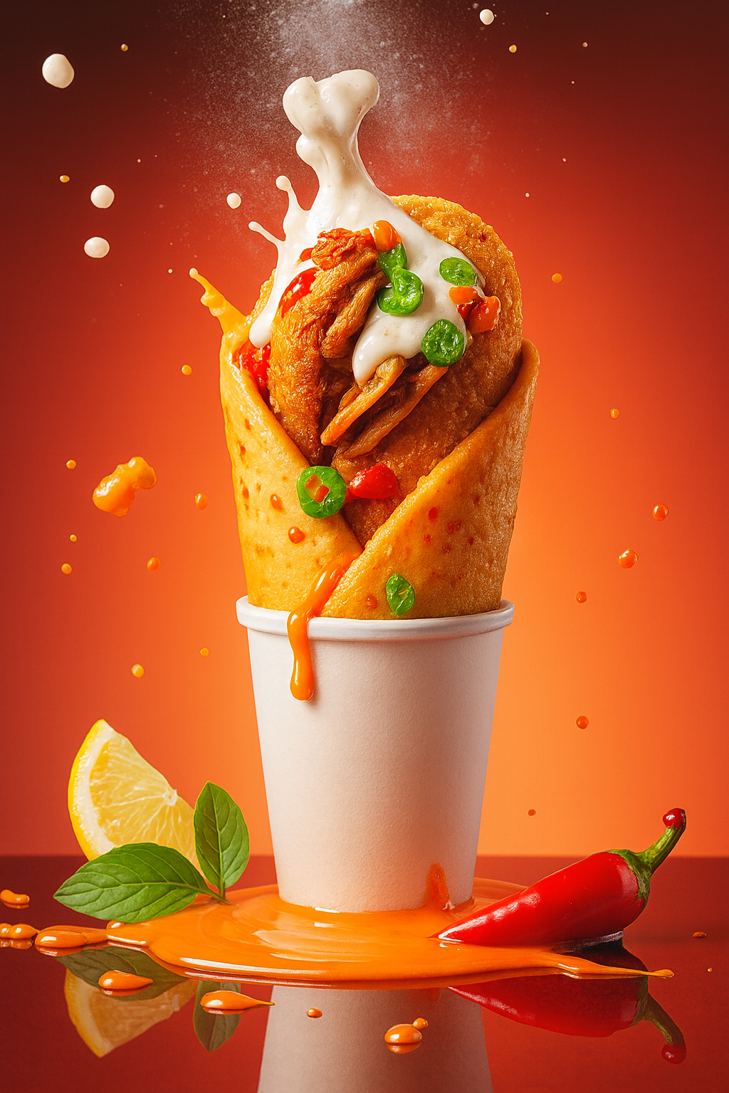 Corn Dog Roll – rolled crispy corn dog stuffed with cheese or chicken